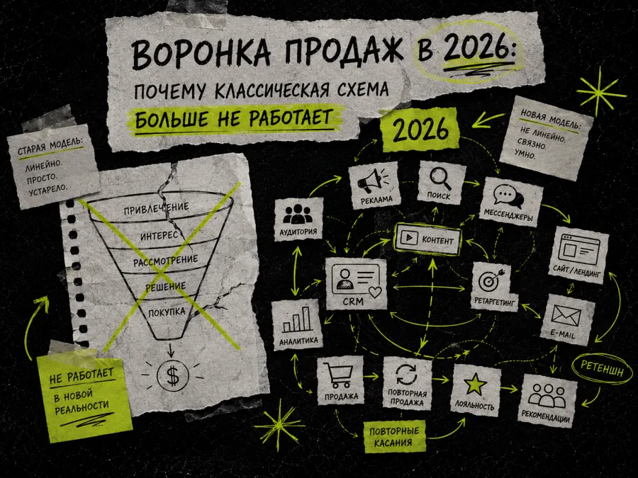 Воронка продаж в 2026: почему классическая схема больше не работает