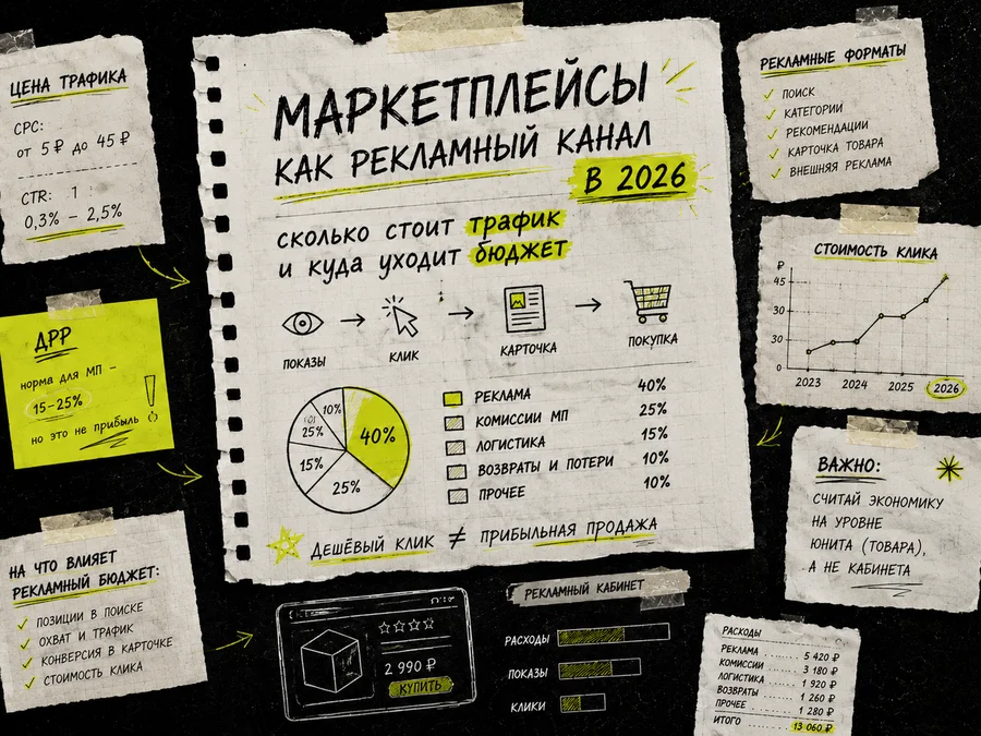Маркетплейсы как рекламный канал в 2026: сколько стоит трафик и куда уходит бюджет